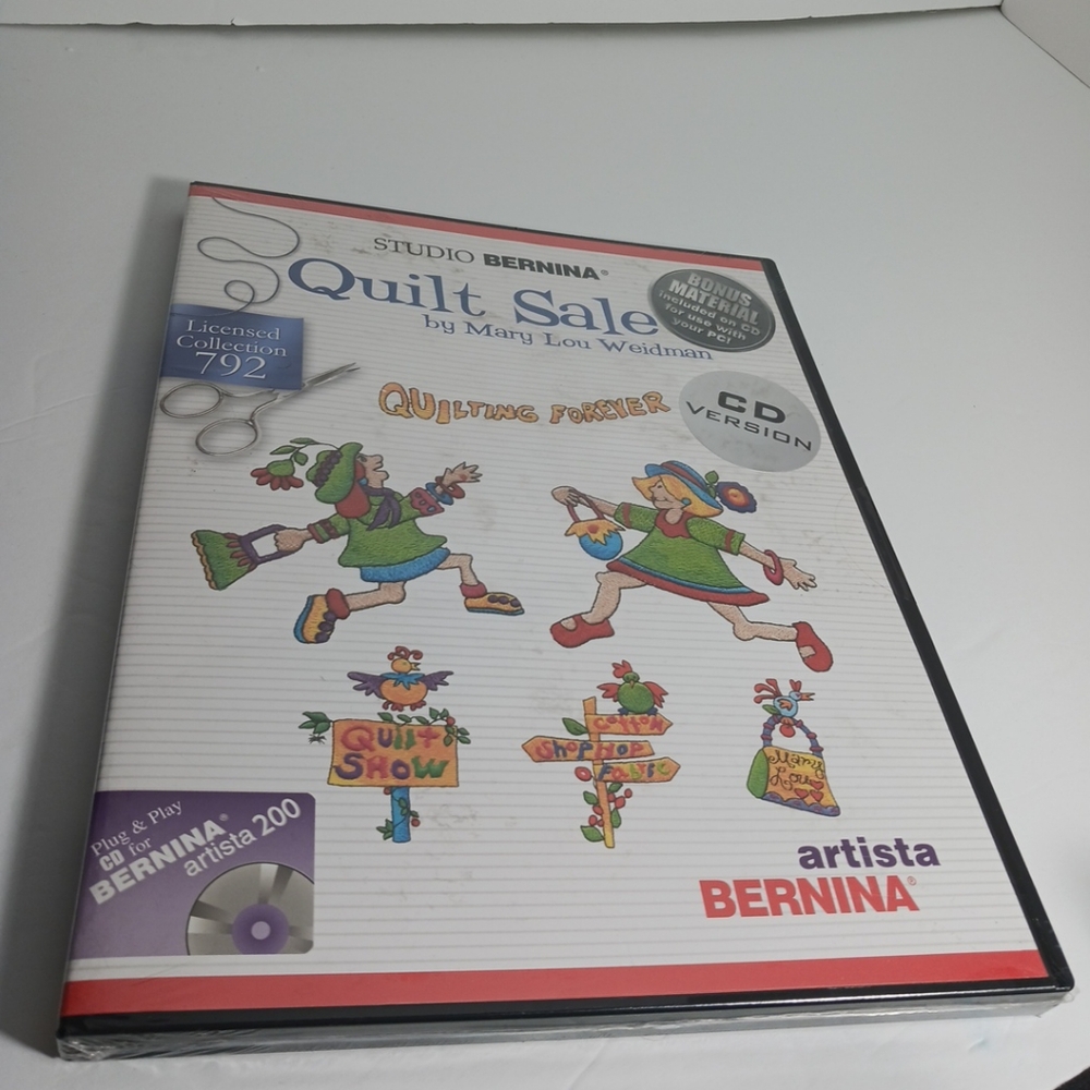 BERNINA Studio 200 Series Embroidery CD Version #792 QUILT SALE by Mary Lou W.